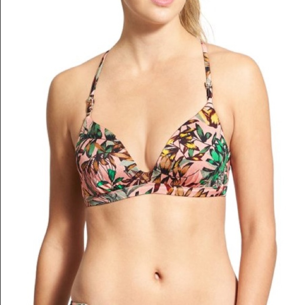 NWOT Athleta Pink Floral Aqualuxe Bikini